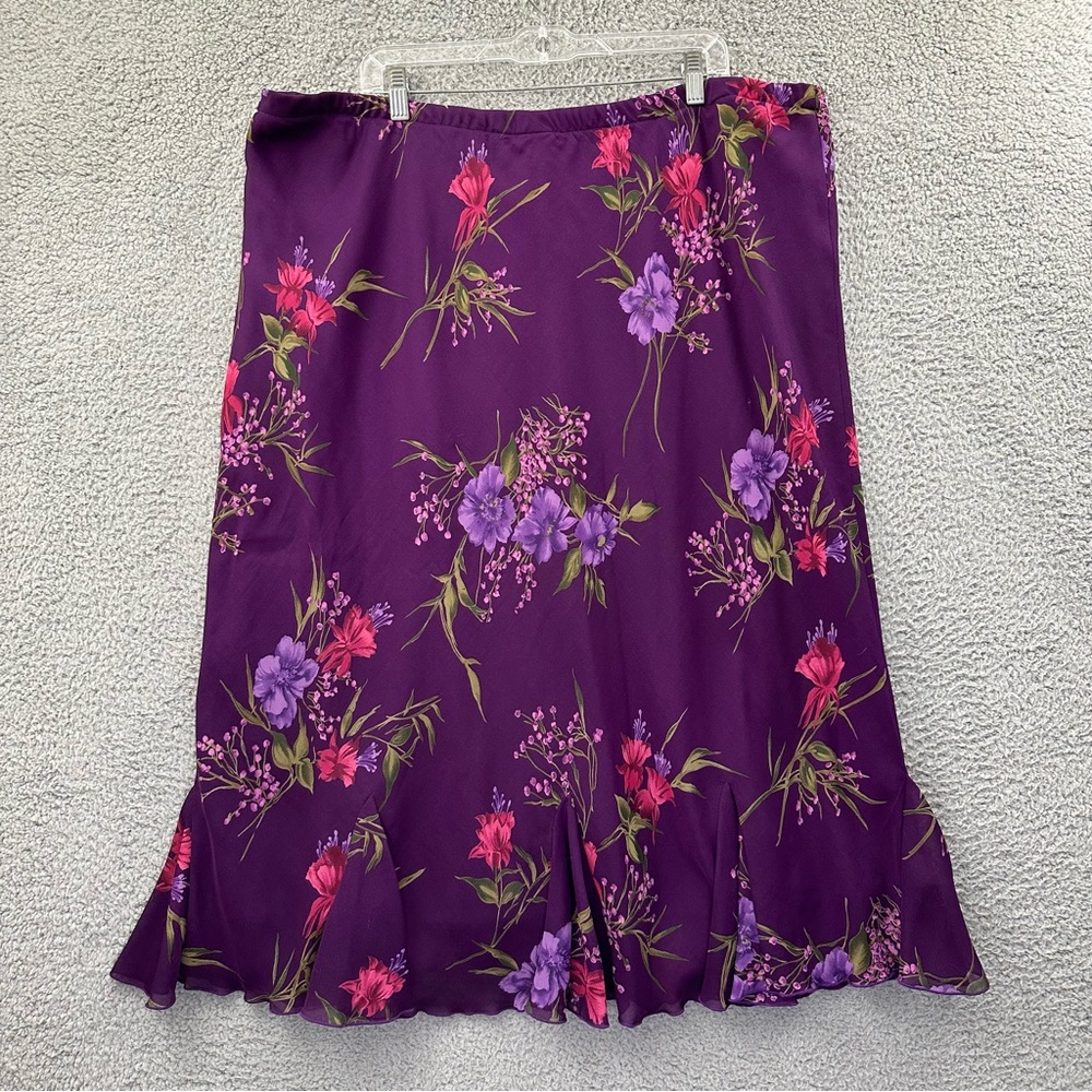 Karin Stevens Purple Floral Maxi Skirt - Picture 4 of 8